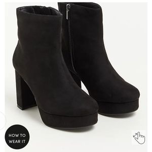 Torrid Platform Bootie Faux Suede